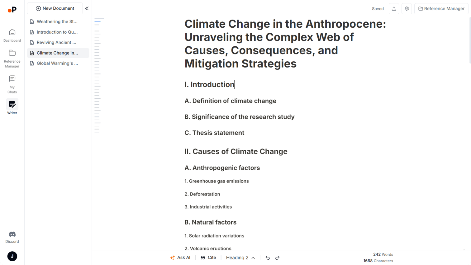 Paperguide AI Paper Writer — generate research papers with citations