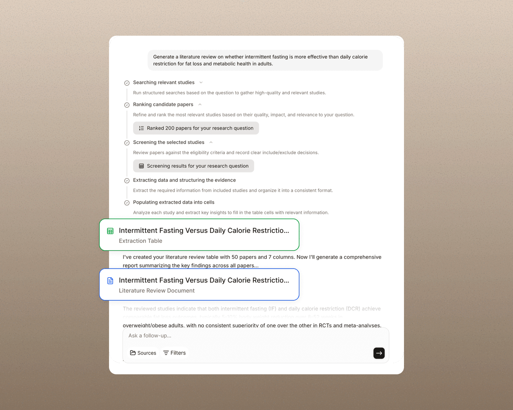Er bringt ein Forschungsvorhaben voran, statt nur eine Frage zu beantworten