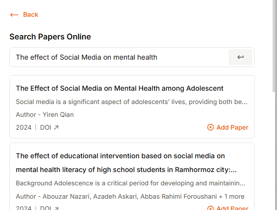 Paperguide Search Paper Online Feature