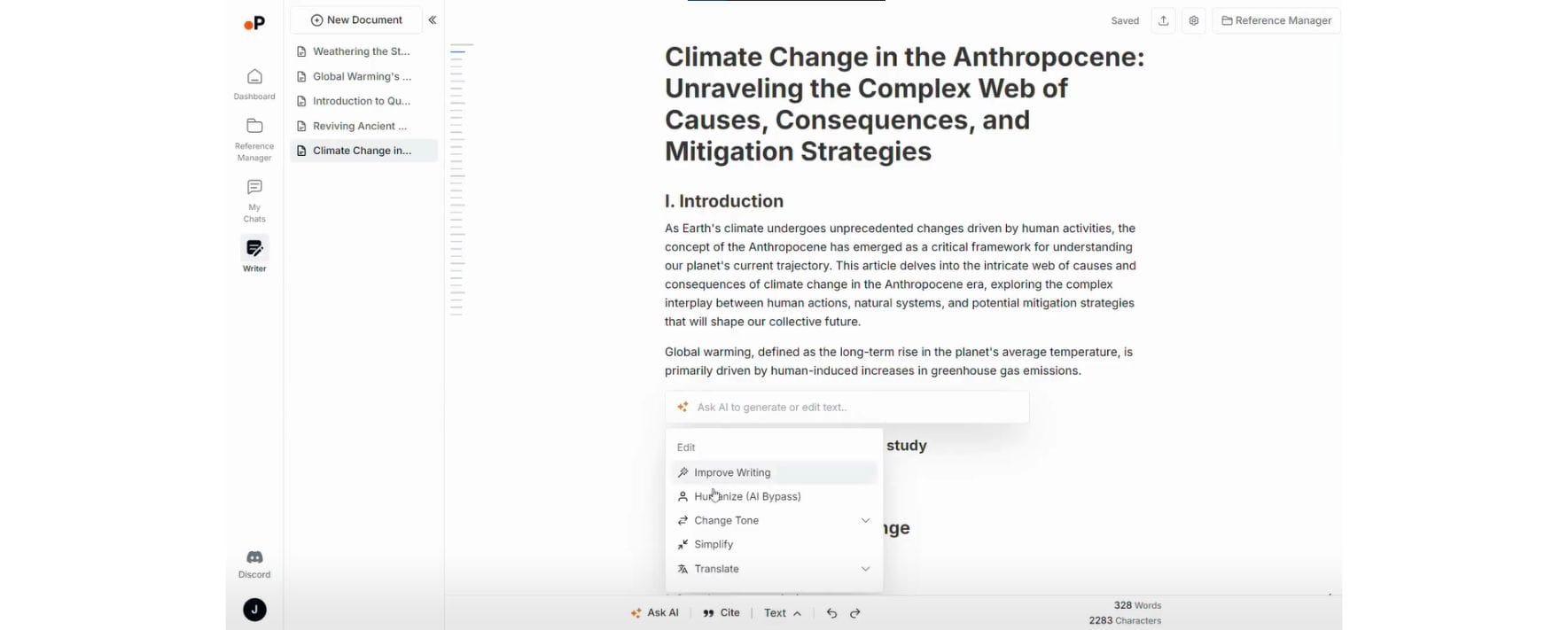 Paperguide AI Suggestion