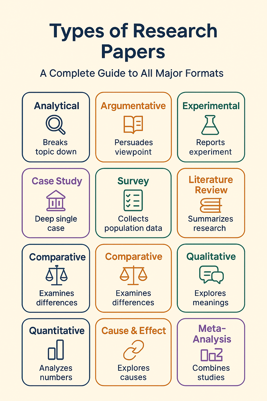 The Major Types of Research Papers