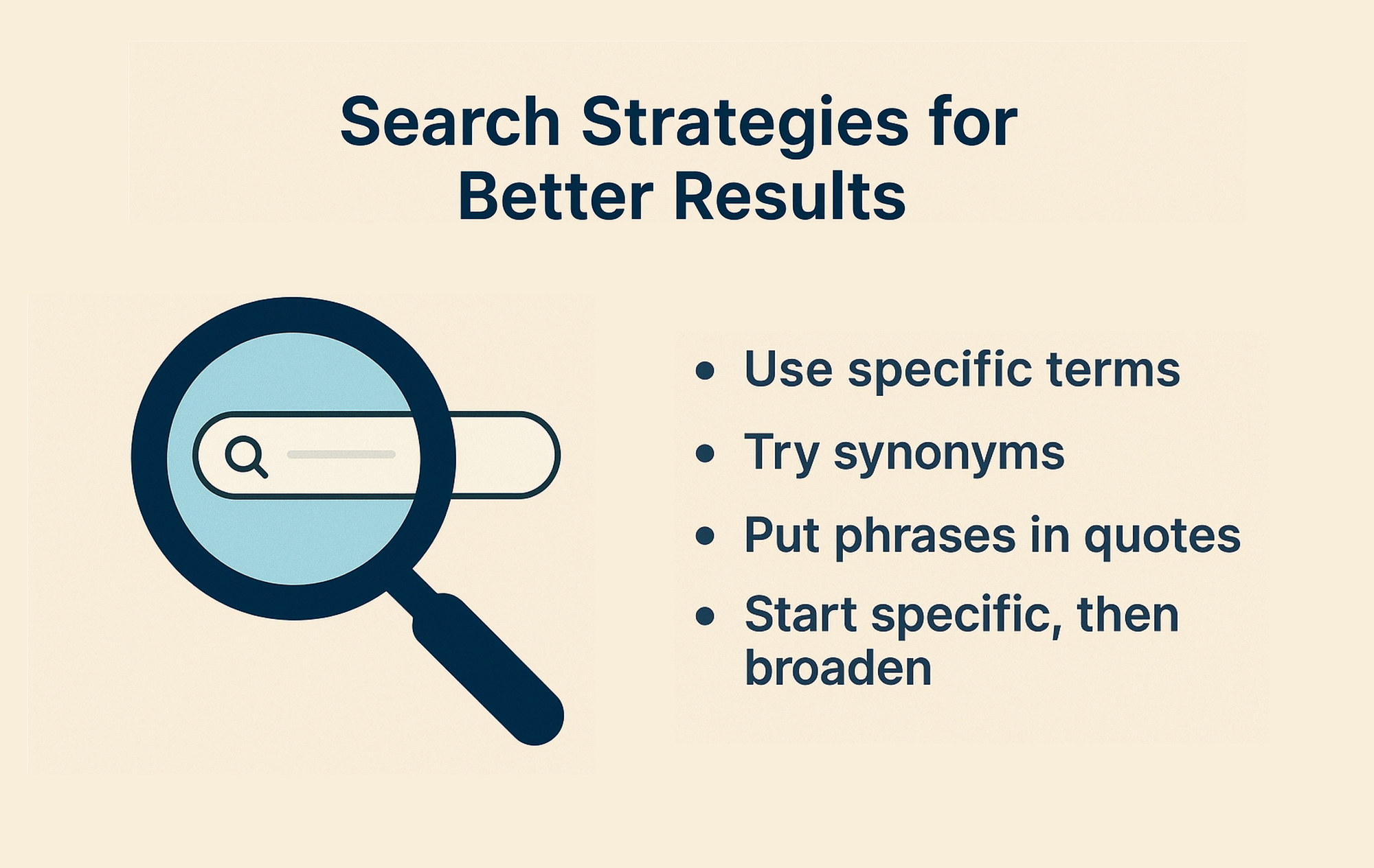 Search Strategies for Better Results