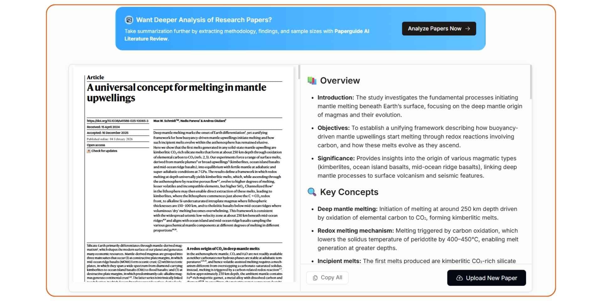 paperguide AI Reseach Paper Summarizer(Summary)