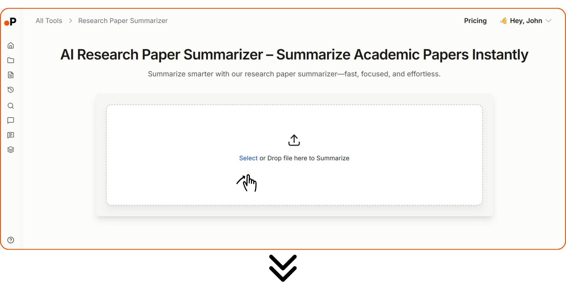 paperguide ai reearch paper summarizer(upload option)