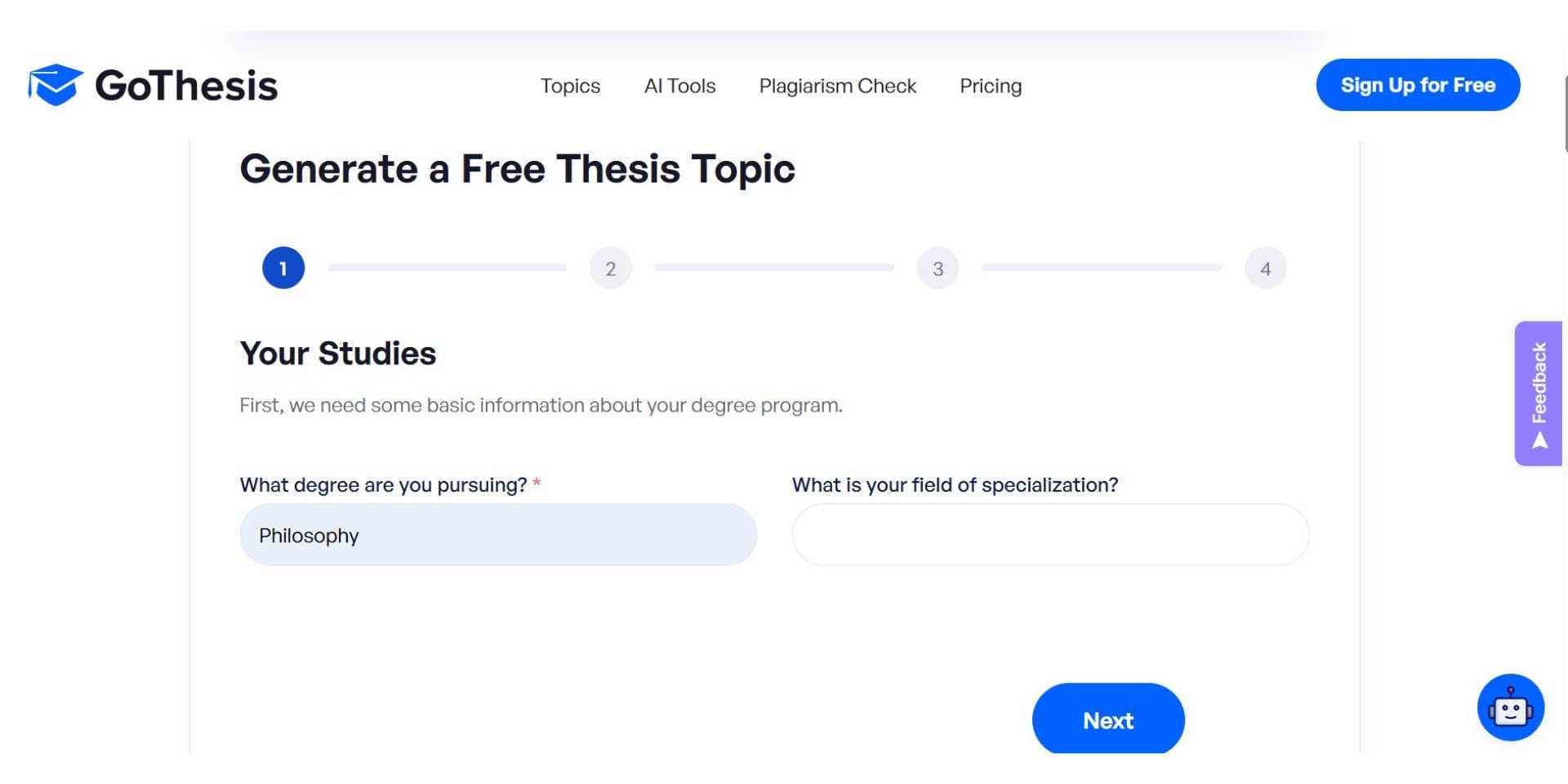 gothesis topic generator
