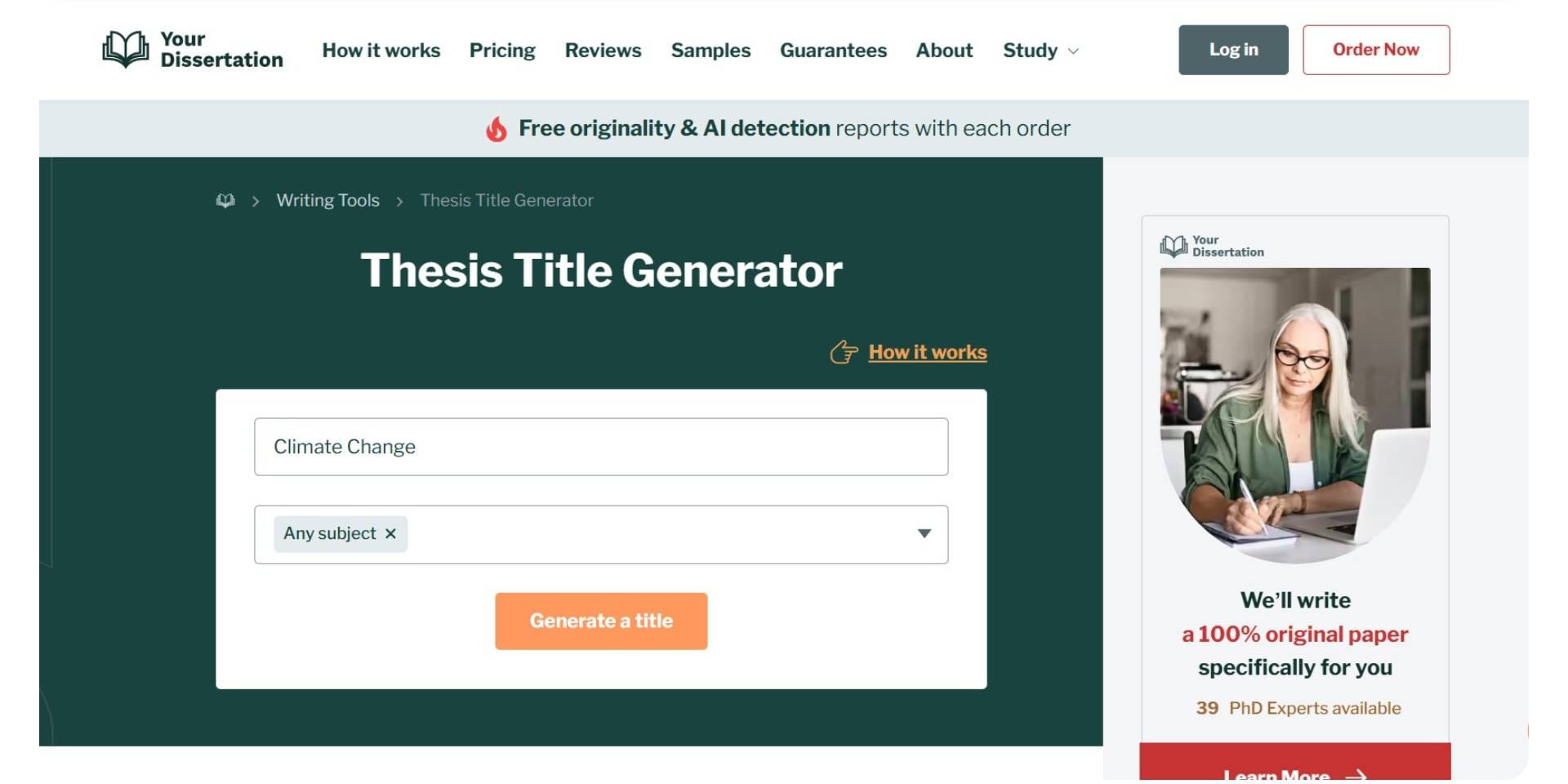 yourdissertation thesis topic generator