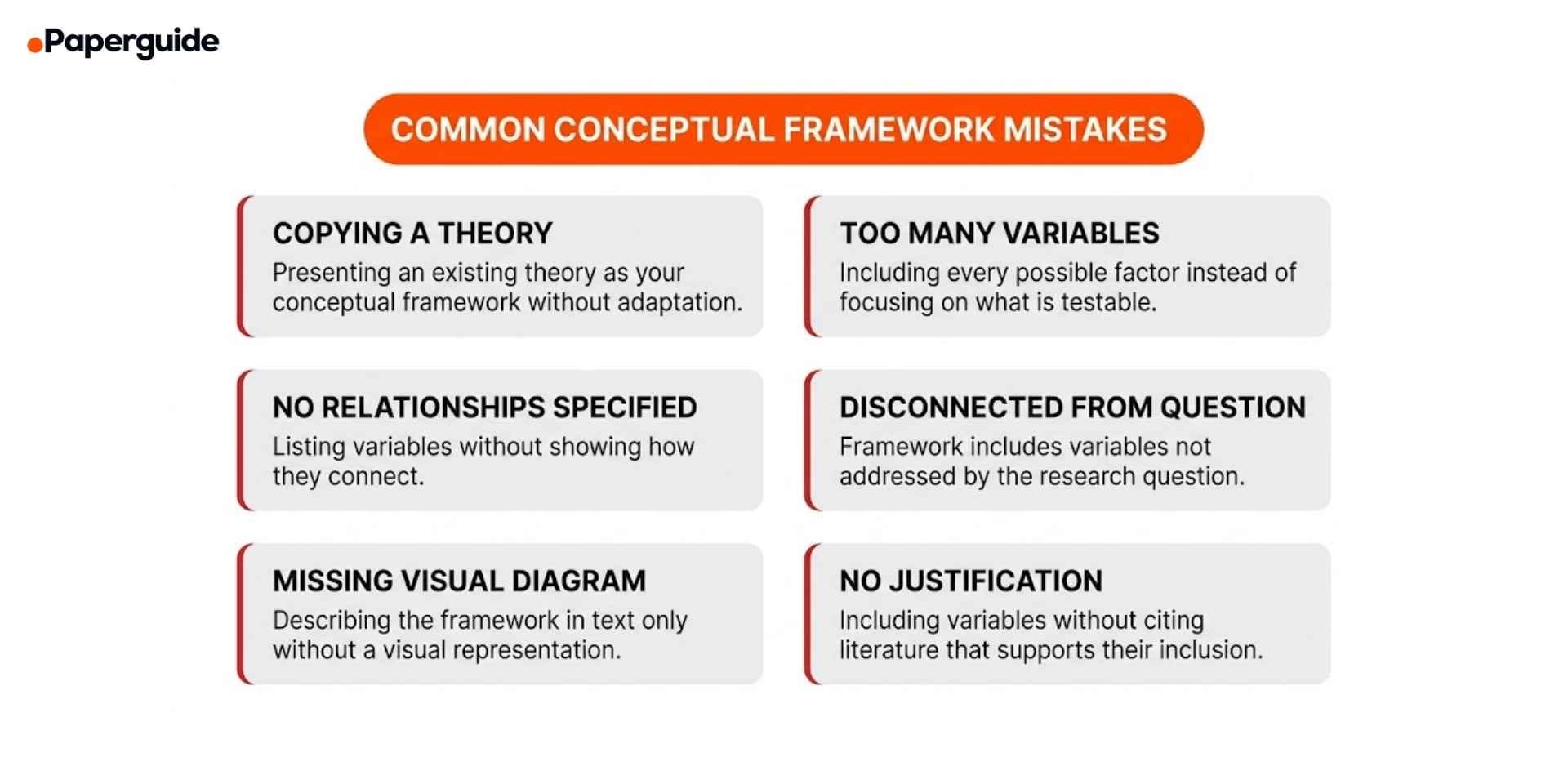 common conceptual framework mistakes