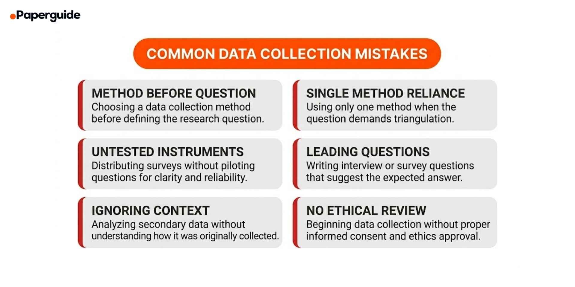 common data collection mistakes