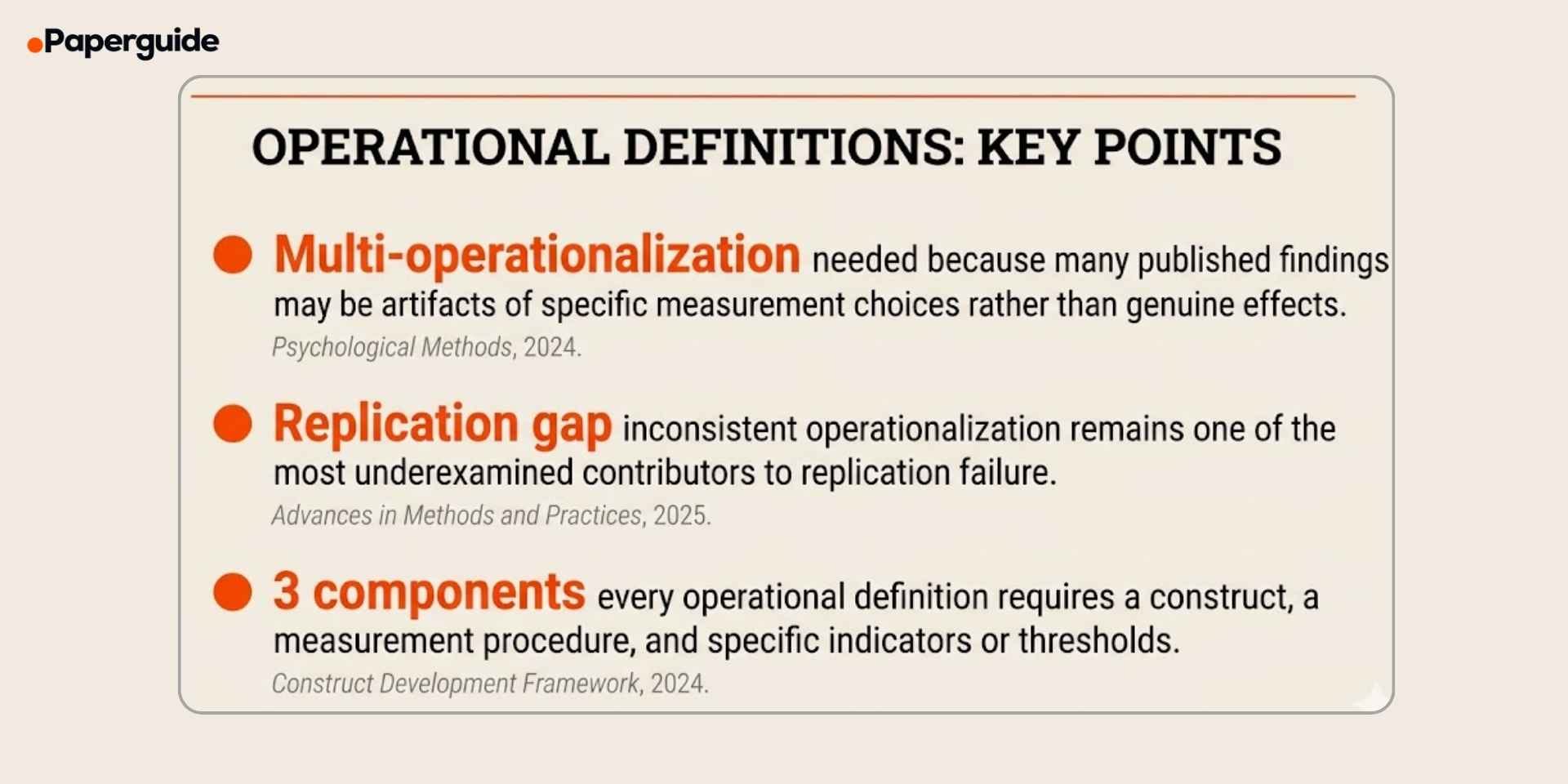 operational definitions key points