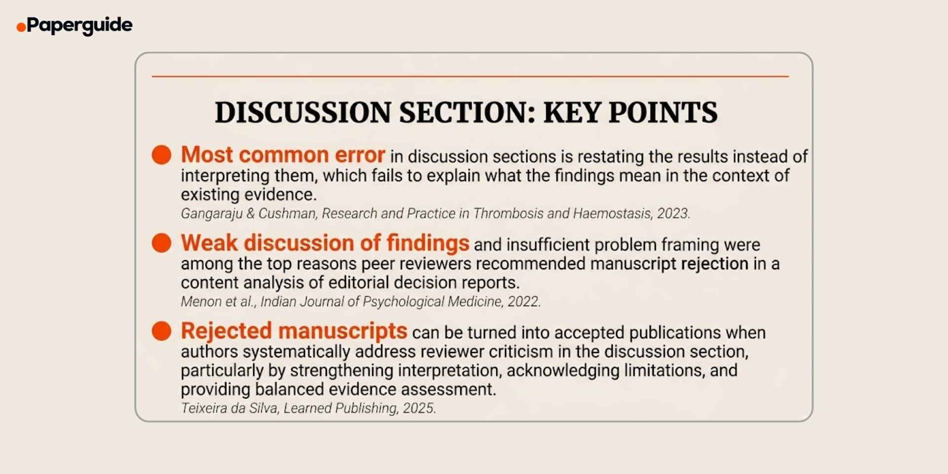 discussion section key points