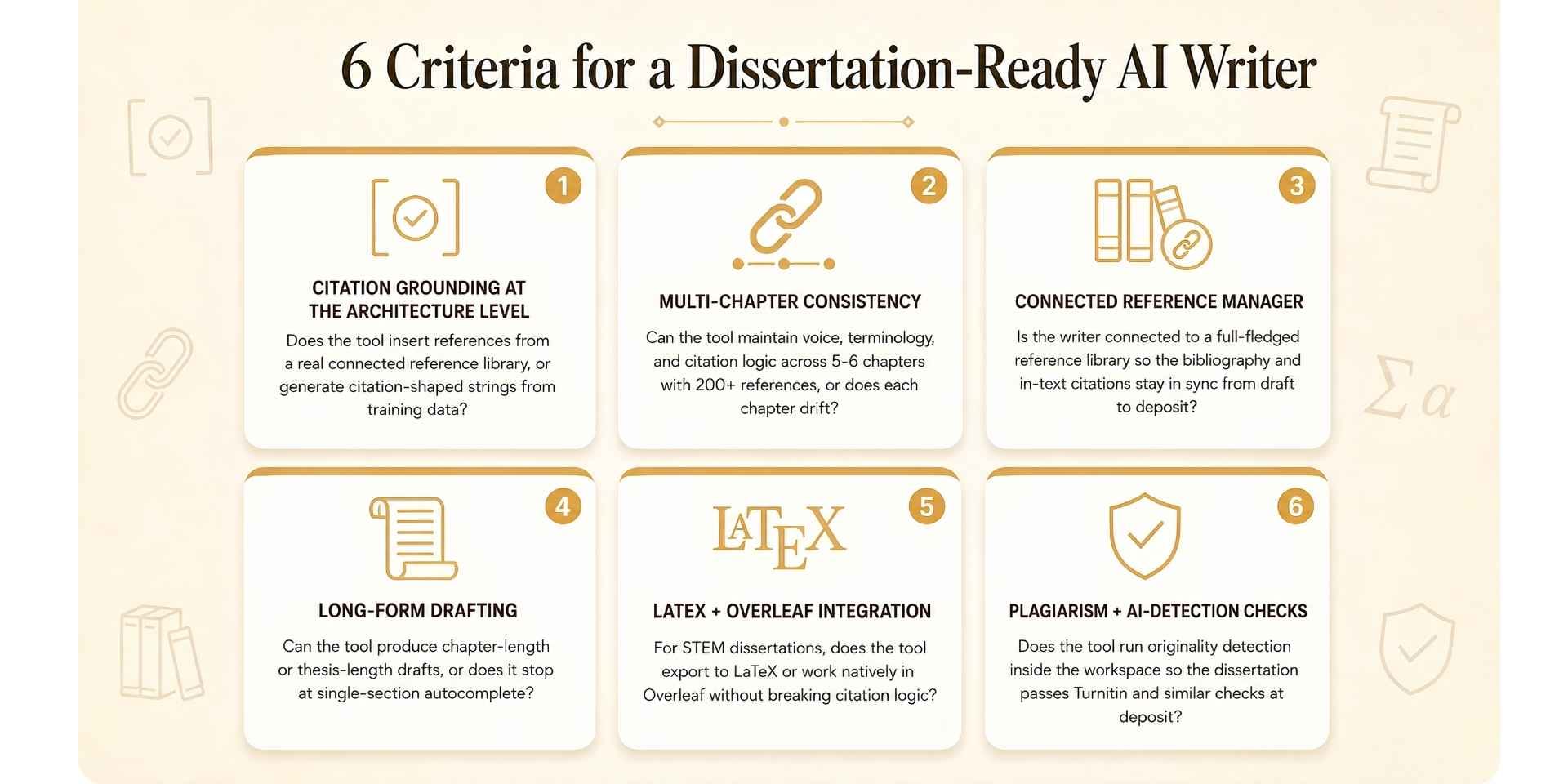 criteria for a dissertation ready ai writer