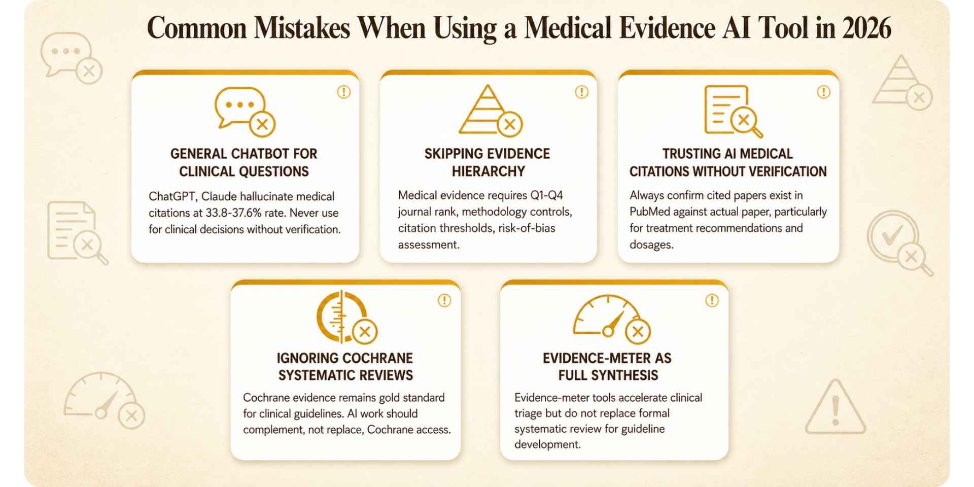 mistakes when using a medical evidence ai tool 