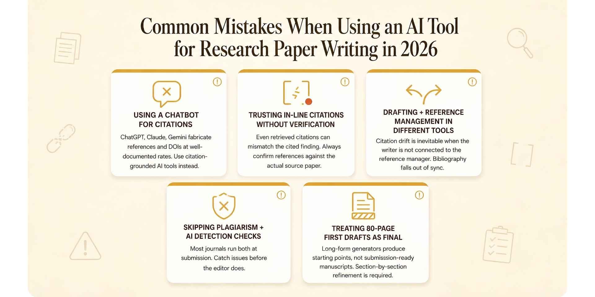 common mistakes when using an ai tool for research paper writing in 2026