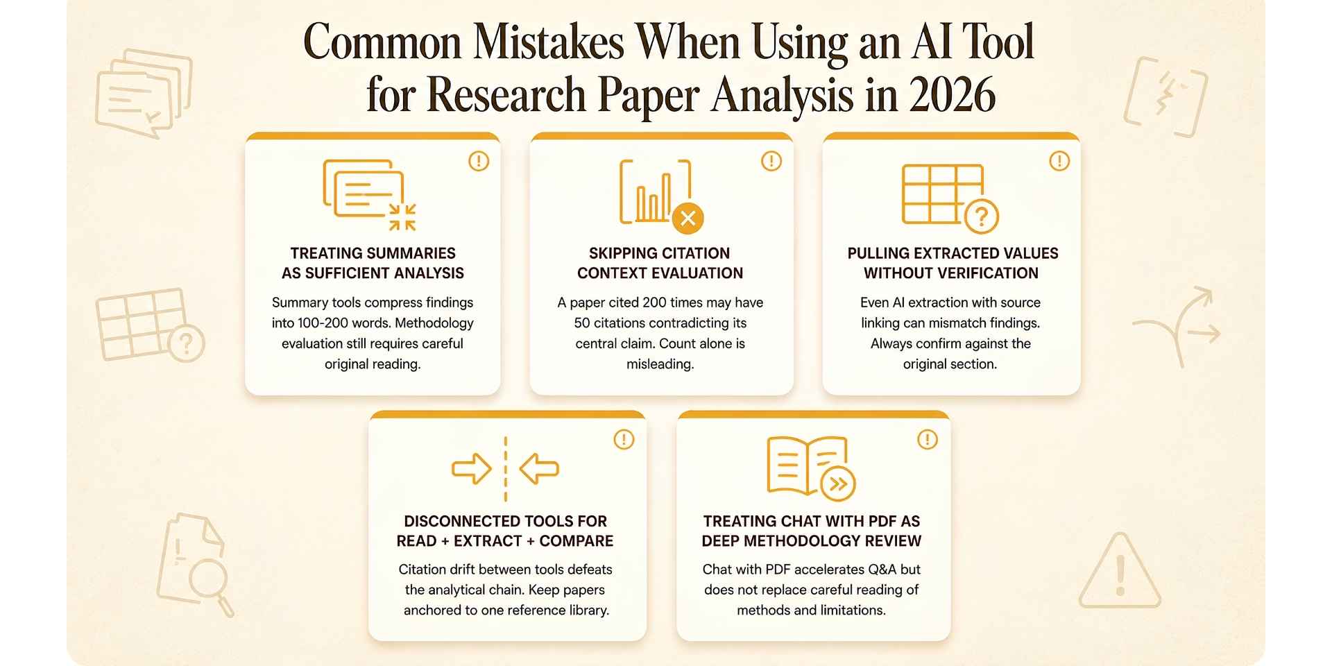 mistake when using an ai tool for research paper analysis