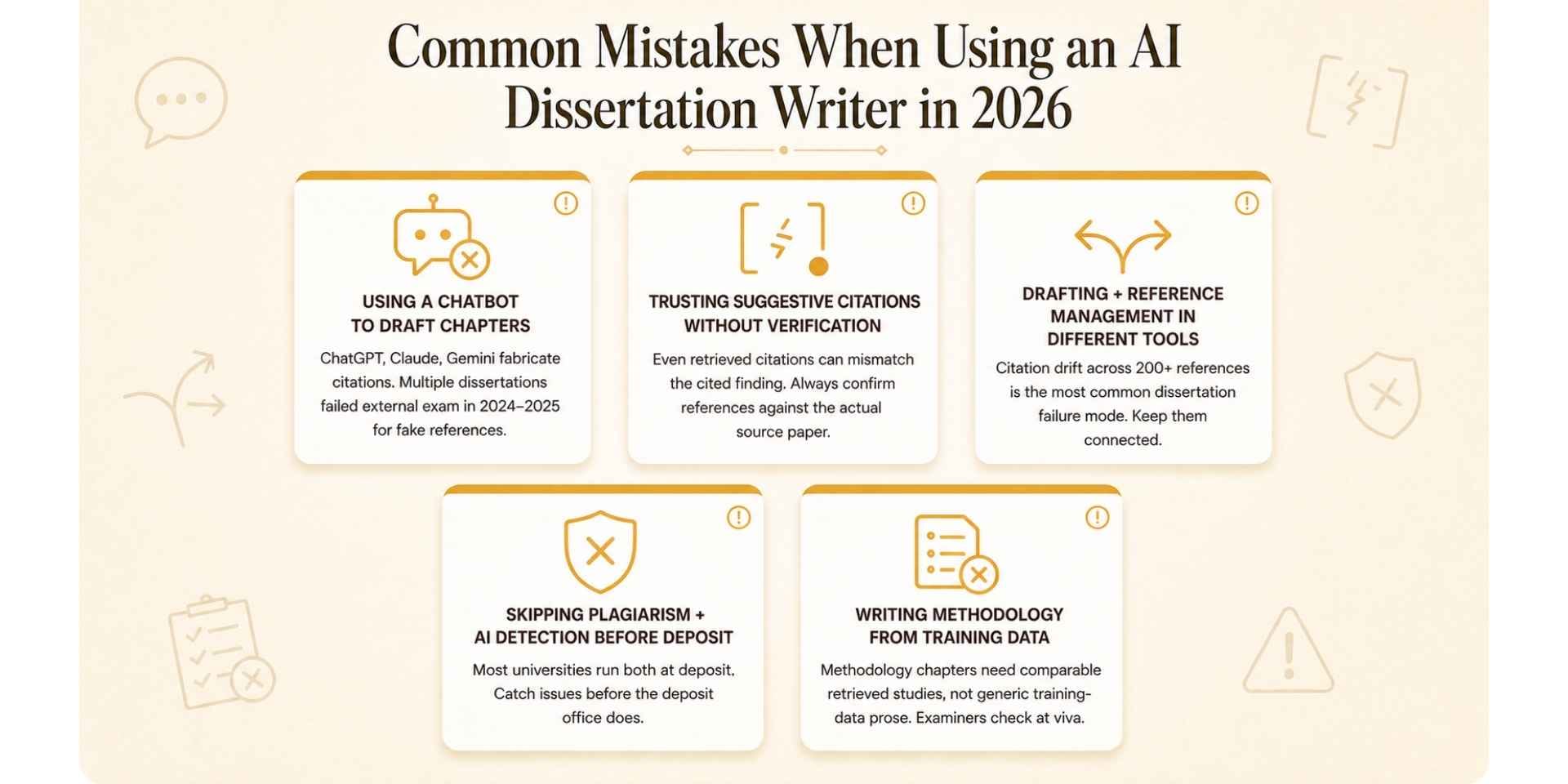 mistakes when using an ai dissertation writer in 2026
