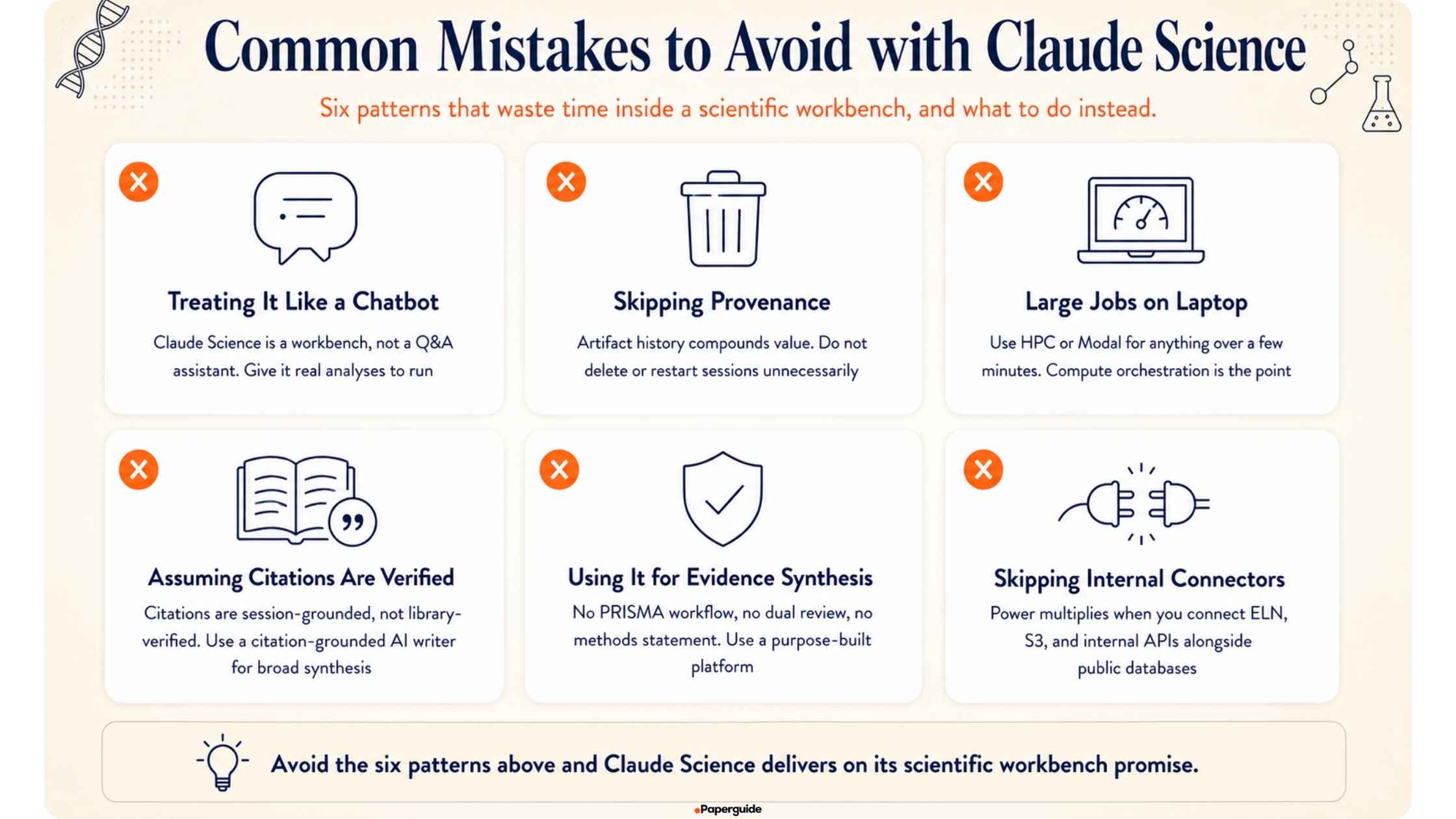 common mistakes to avoid with claude science