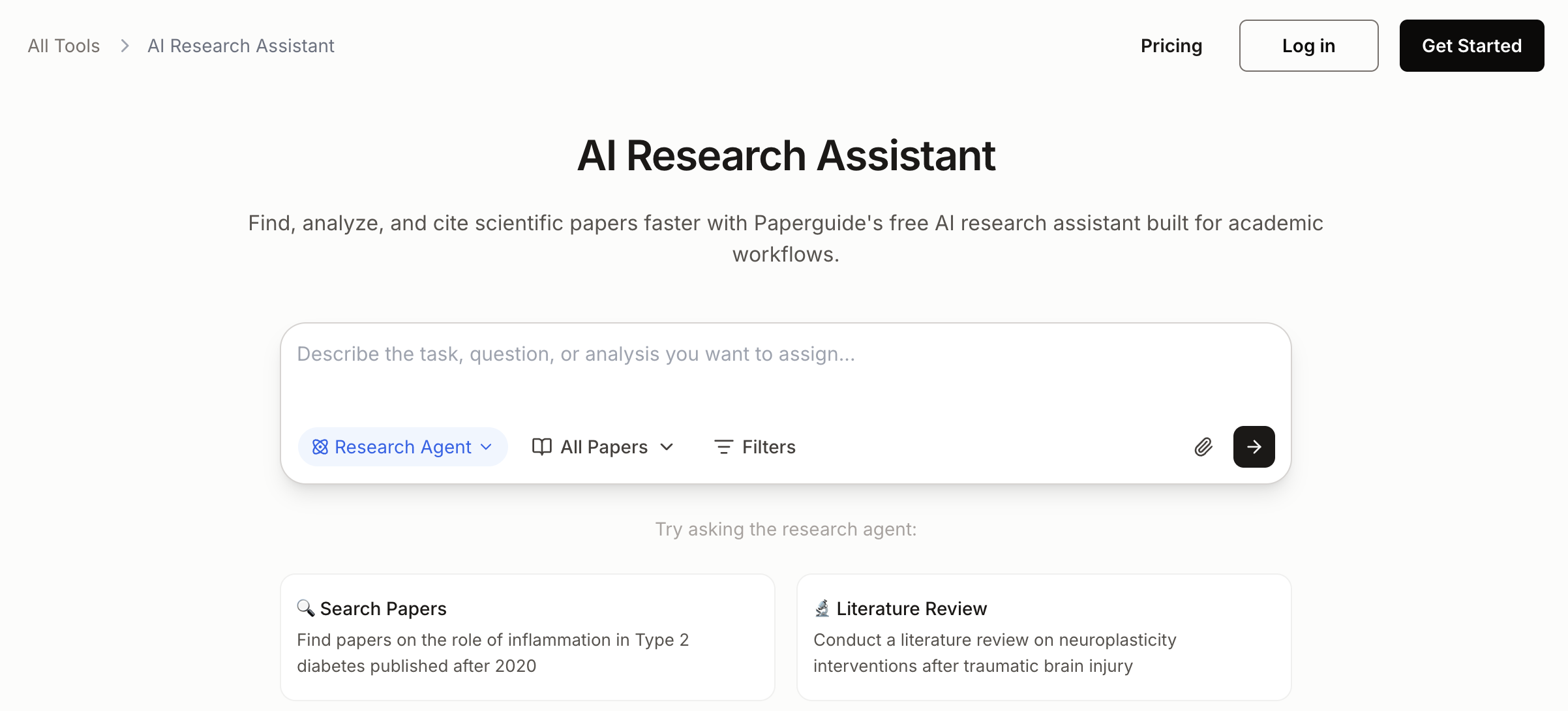 paperguide ai research assistant