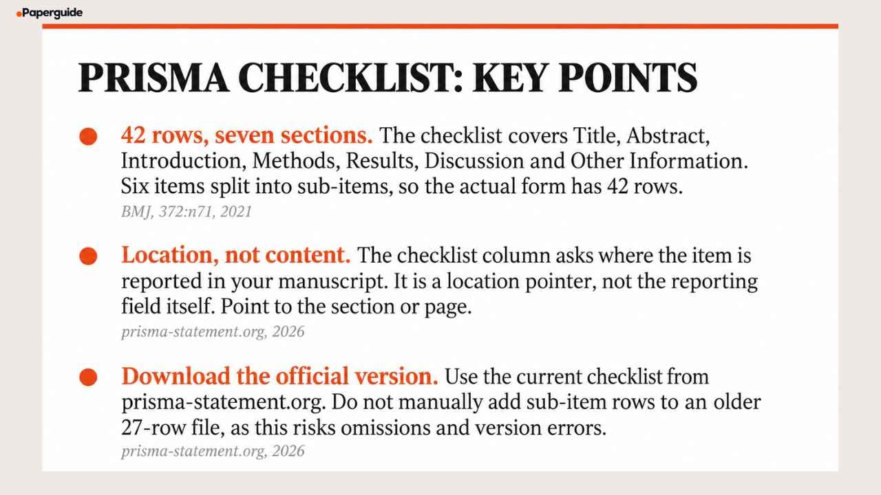 prisma checklist