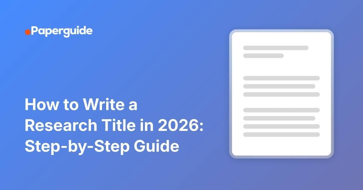How to Write a Reseach Title in 2026