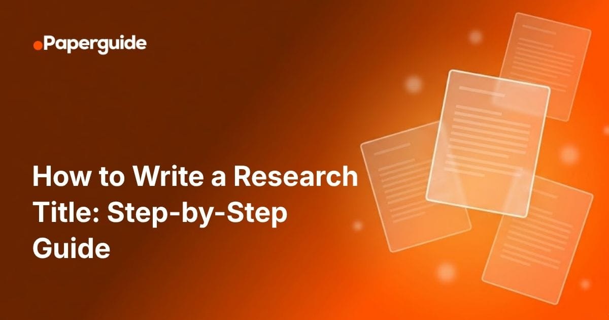 how to write a research title