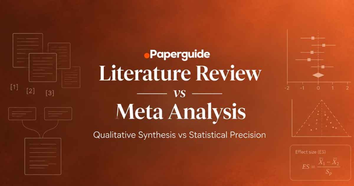 literature review vs meta analysis