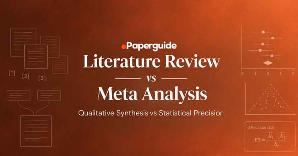 literature review vs meta analysis