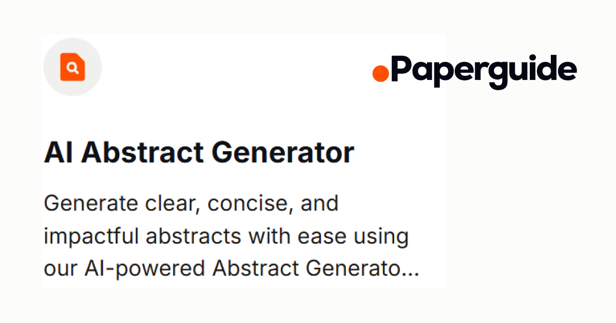 AI Abstract Generator - Generate Professional Abstracts Instantly with AI
