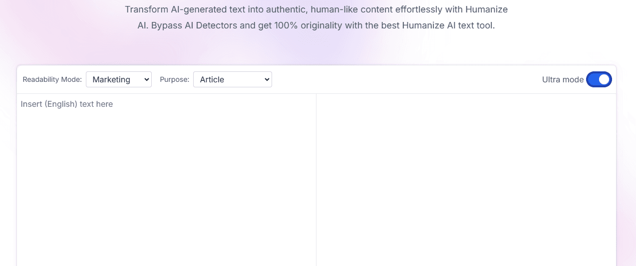 Humanize AI dashboard