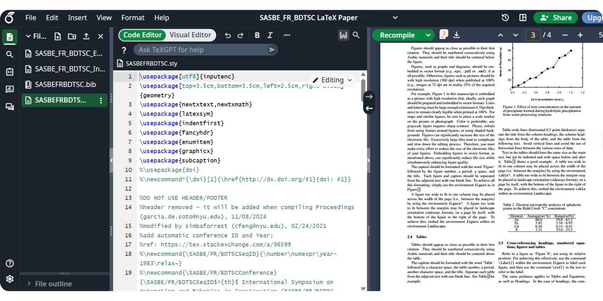 overleaf dashboard