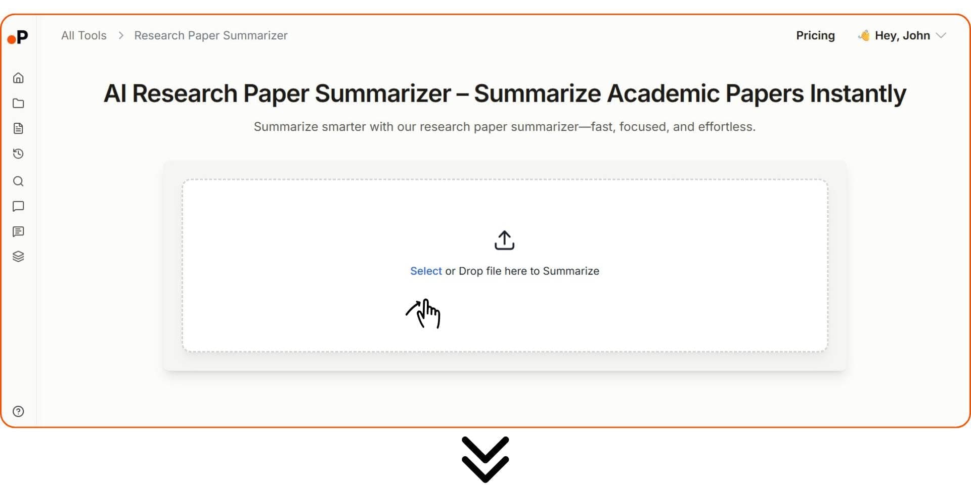 paperguide ai research paper summarizer(upload option)