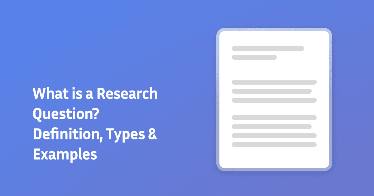 What Is a Research Question?