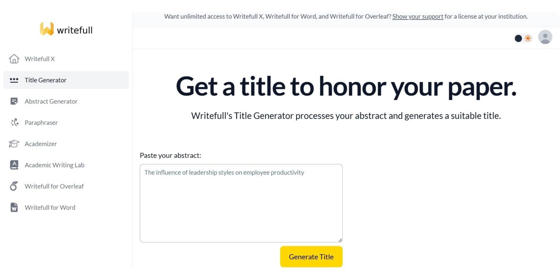 writefull title generator