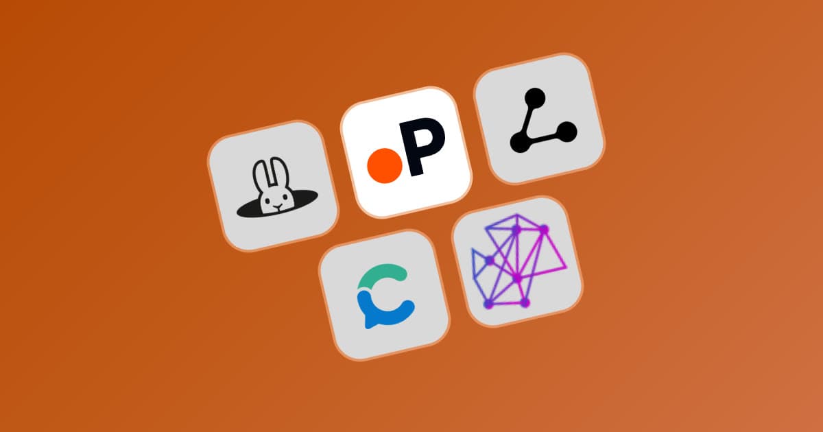 Paperguide app icon in the centre of a tilted grid of citation mapping tool icons on an orange background