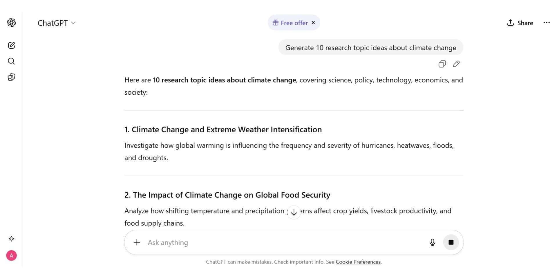 generating research topics using chatgpt
