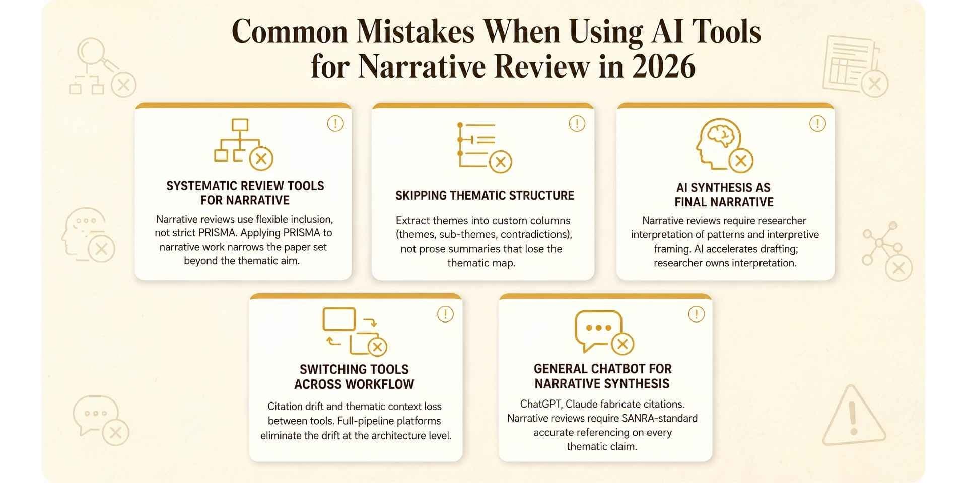 Common Mistakes When Using AI Tools for Narrative Review
