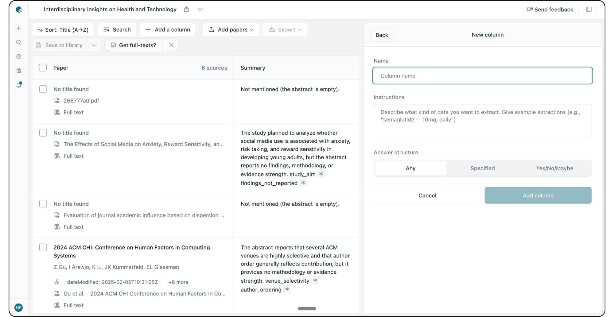 elicit extract data feature