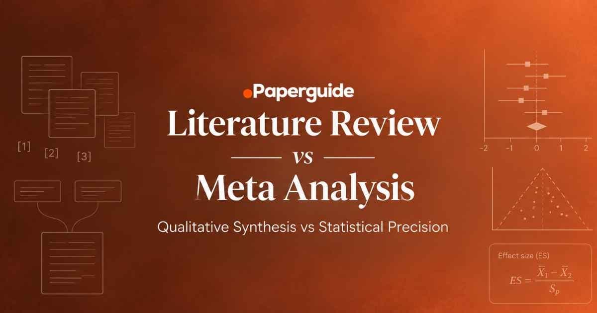 literature review vs meta analysis