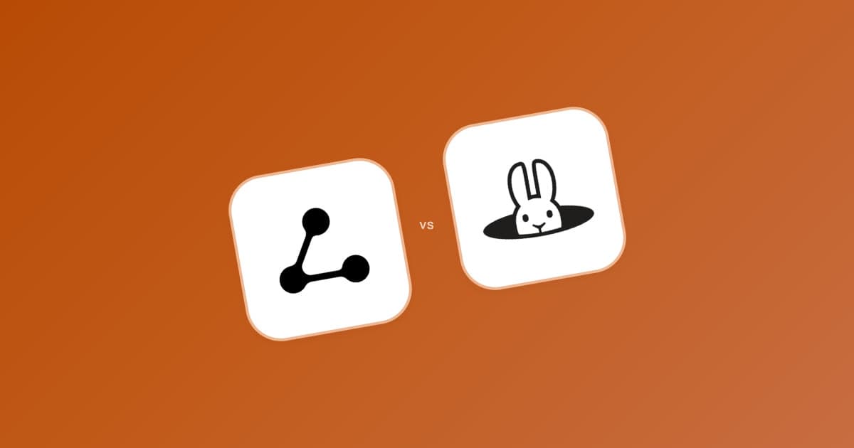 Litmaps and ResearchRabbit app icons side by side on an orange background
