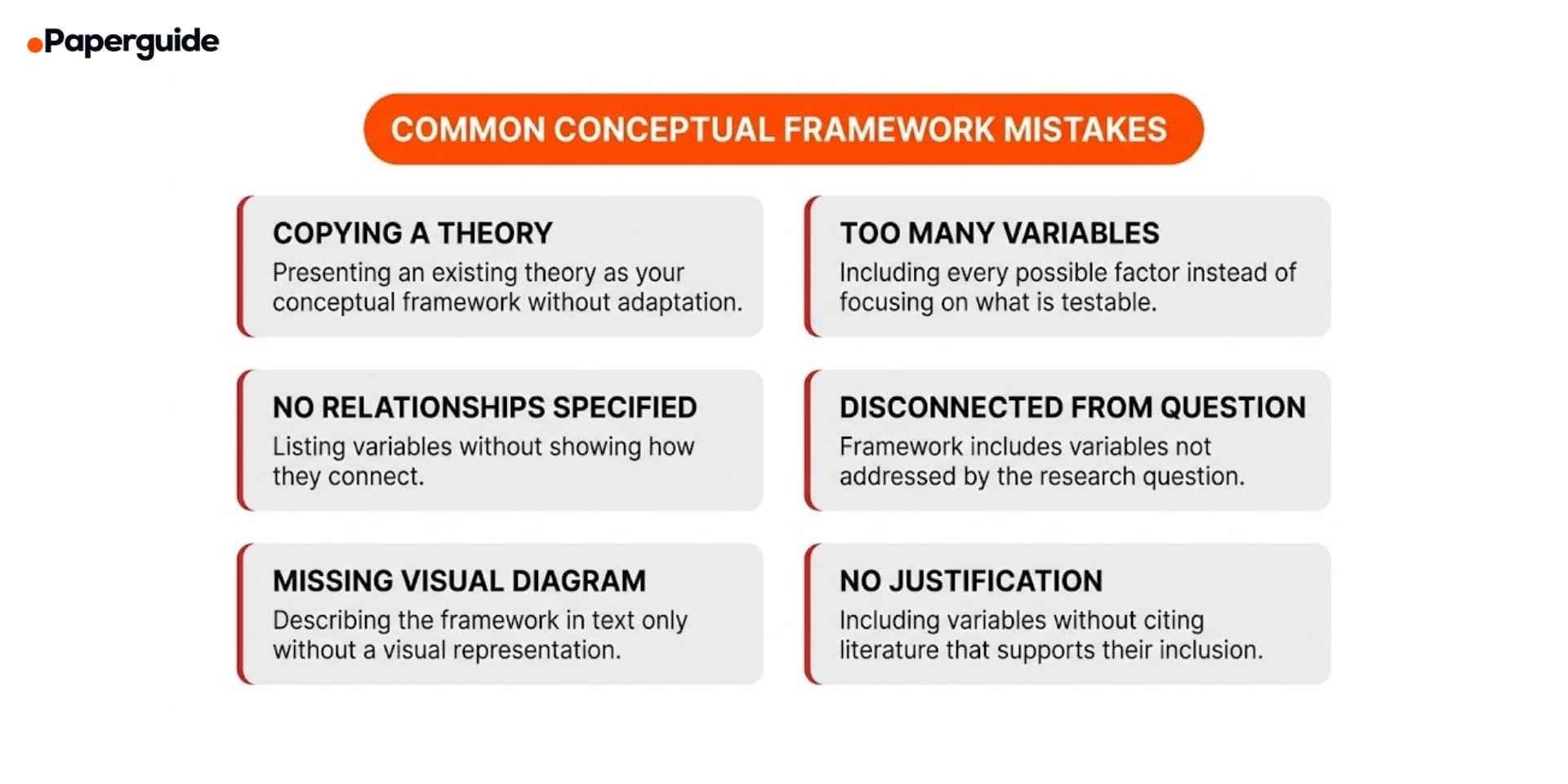 common conceptual framework mistakes