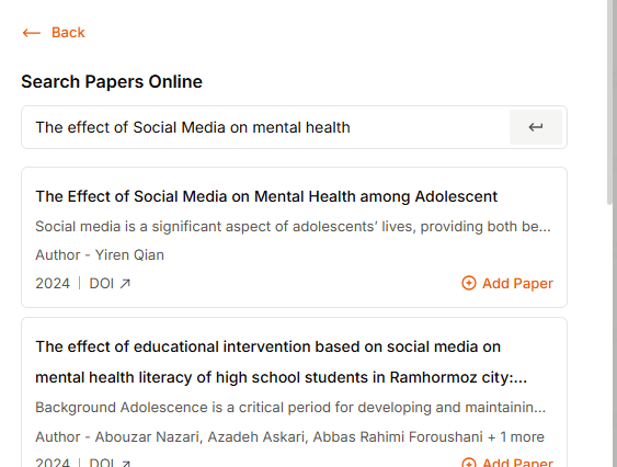 Paperguide Search Paper Online Feature