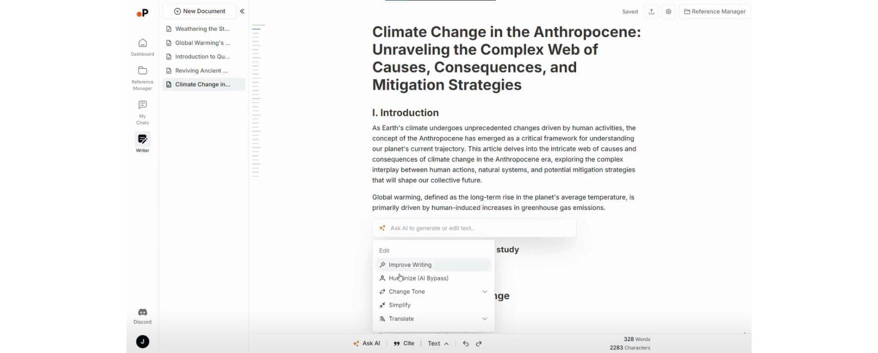 Paperguide AI Suggestion