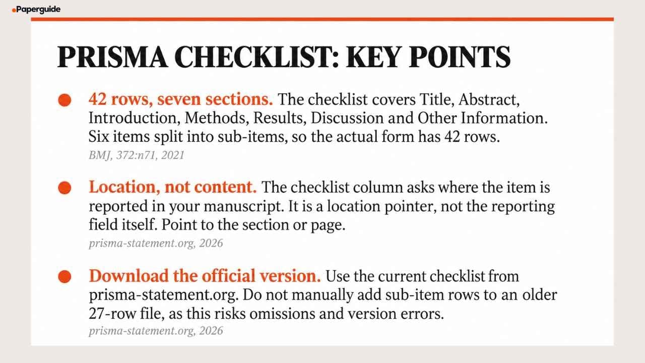 prisma checklist