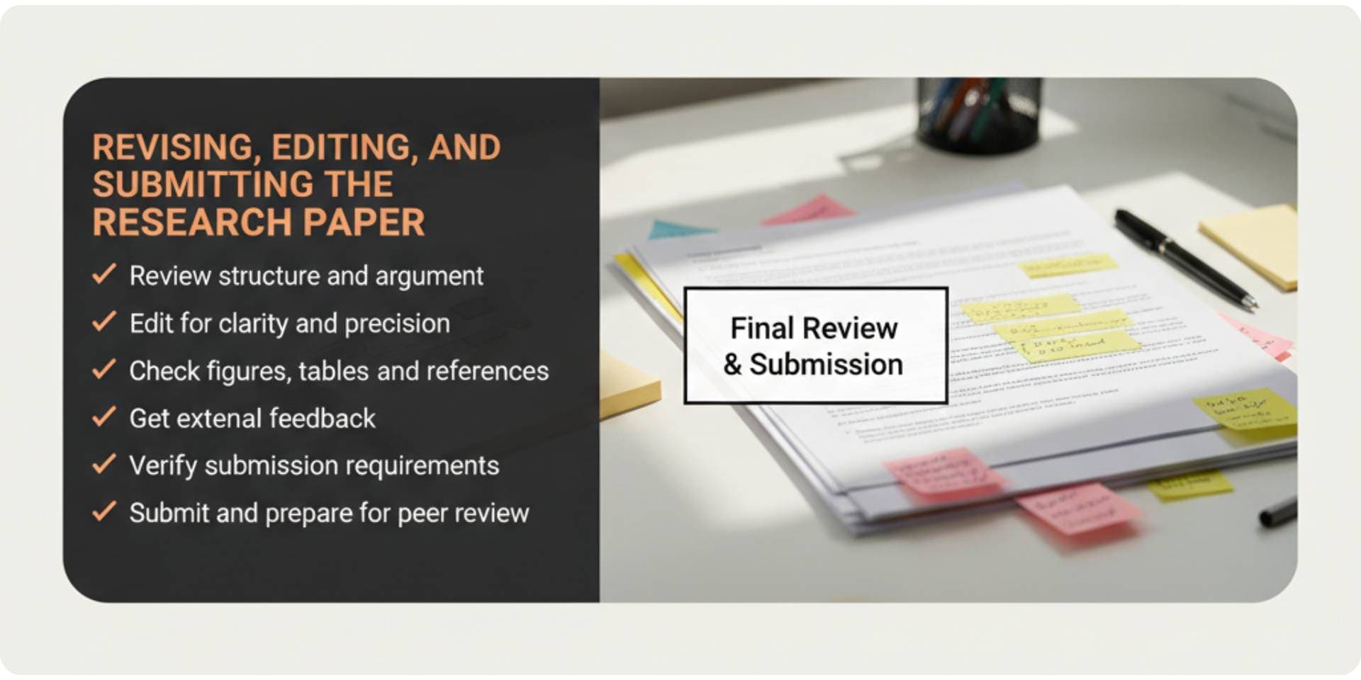 revising, editing and submitting the research paper
